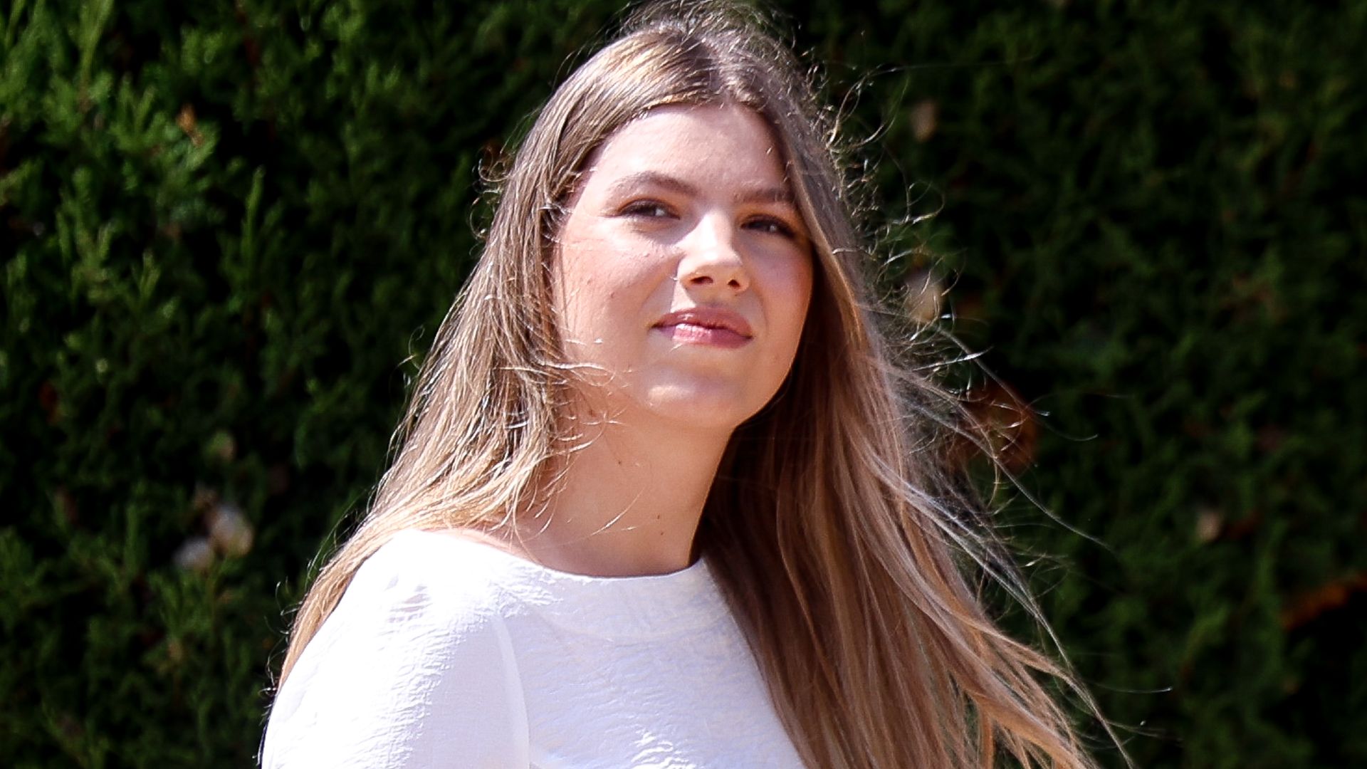 GIRONA, SPAIN - JULY 15: Princess Sofia of Spain visits the EmpÃºries archaeological site with young people from the Foundation's programmes following the Princess of Girona Awards 2026 on July 15, 2026 in Girona, Spain. (Photo by Paolo Blocco/WireImage)