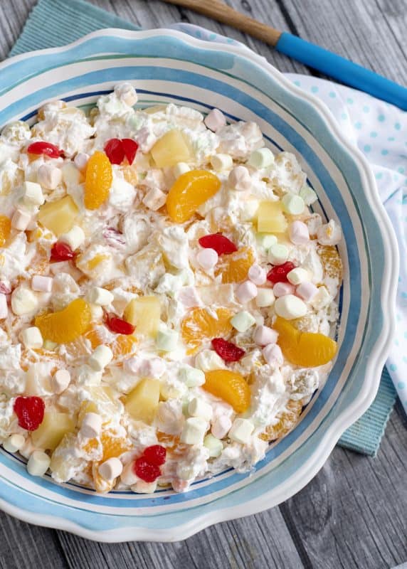 The classic 5 cup salad that disappears at every gathering
