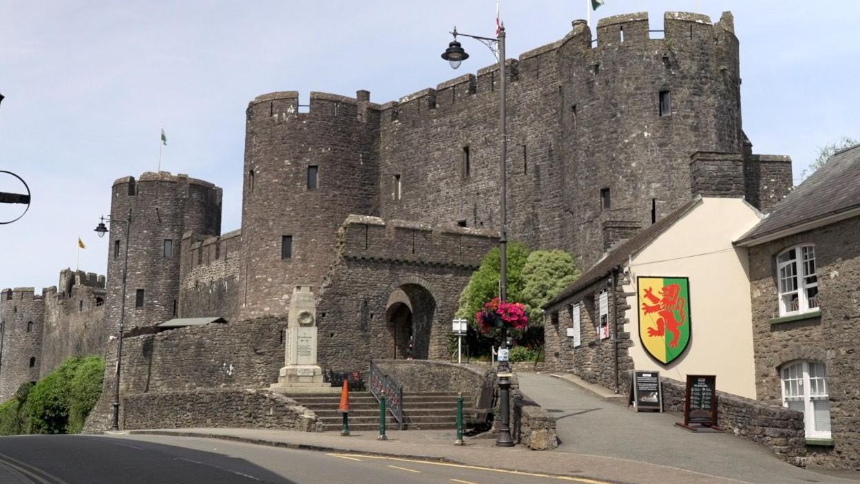 Pembroke Castle, the birthplace of Henry Tudor, is a popular tourist attraction