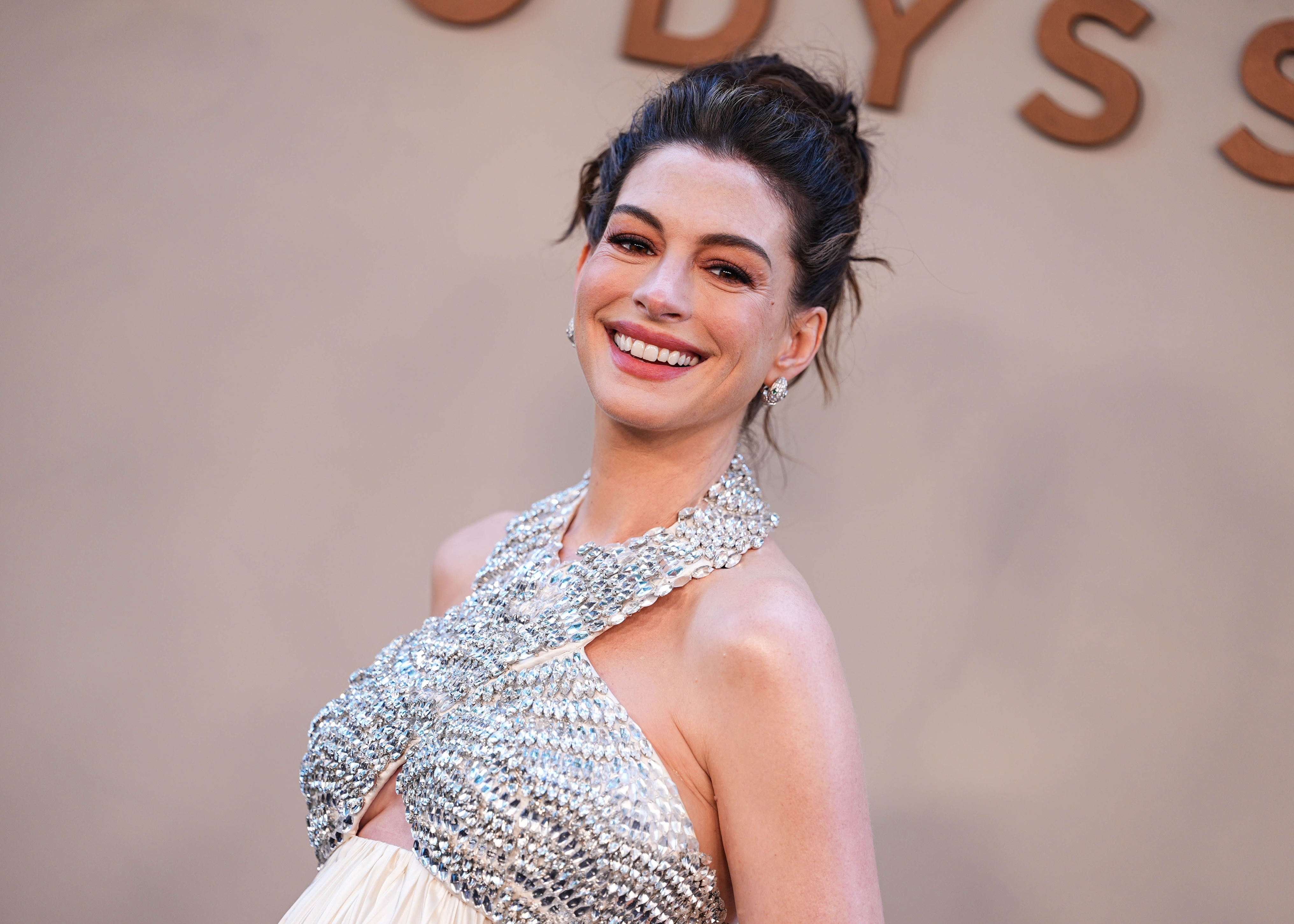Anne Hathaway stars in the new film *The Odyssey*, in theaters July 17.