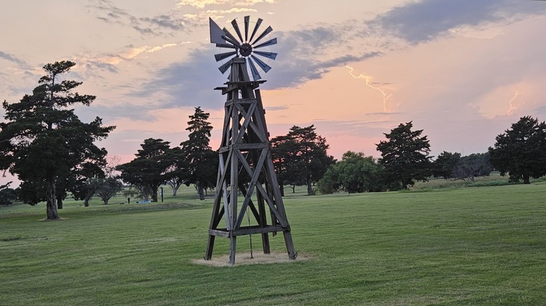 An obstacle at the Blackwell Municipal Golf Course