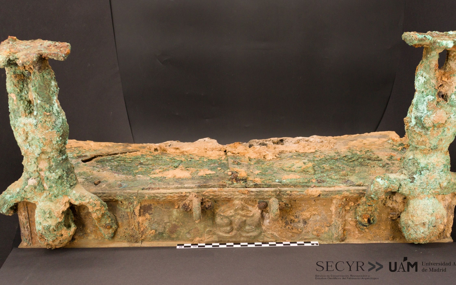 A series of images from an archaeological dig for a bronze chariot