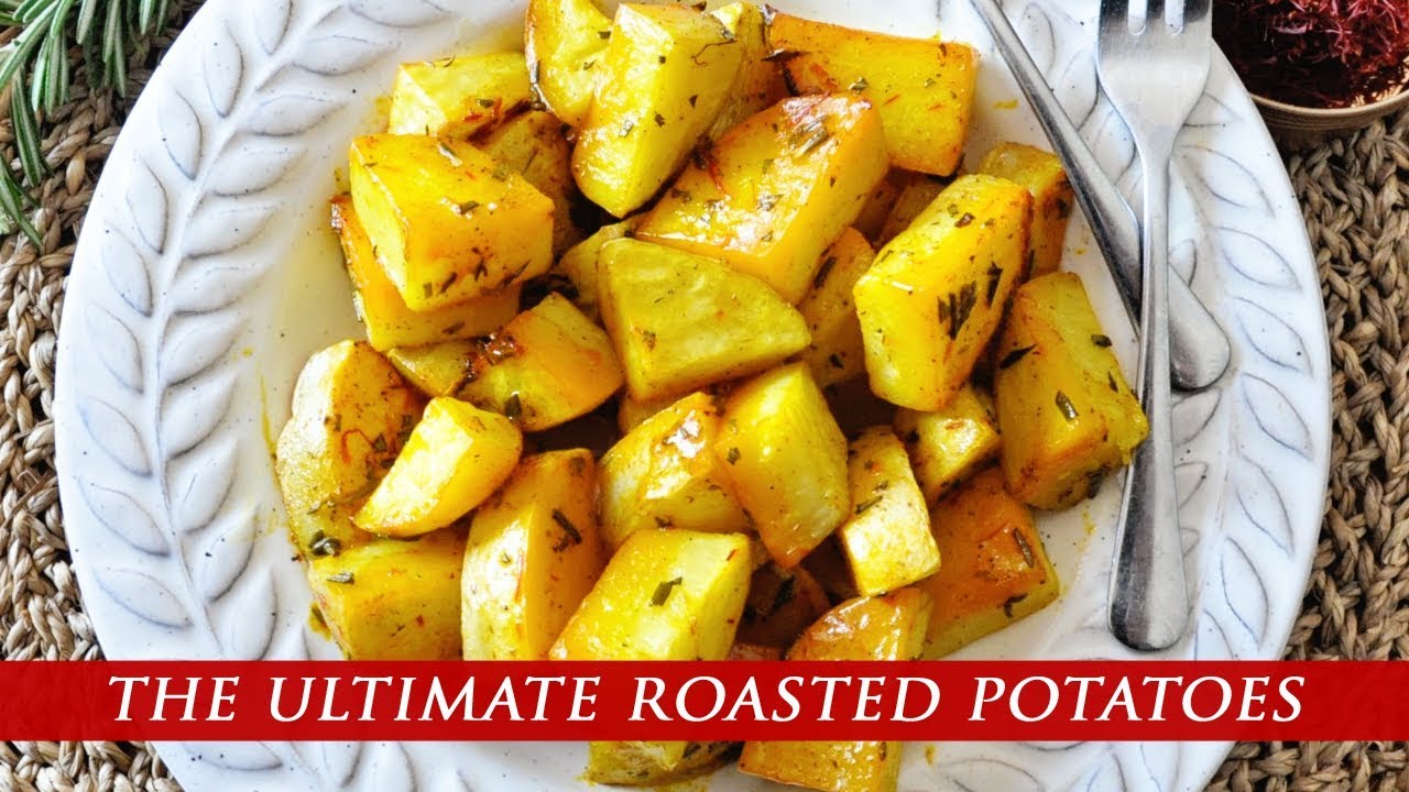 Spanish saffron potatoes with wine and rosemary