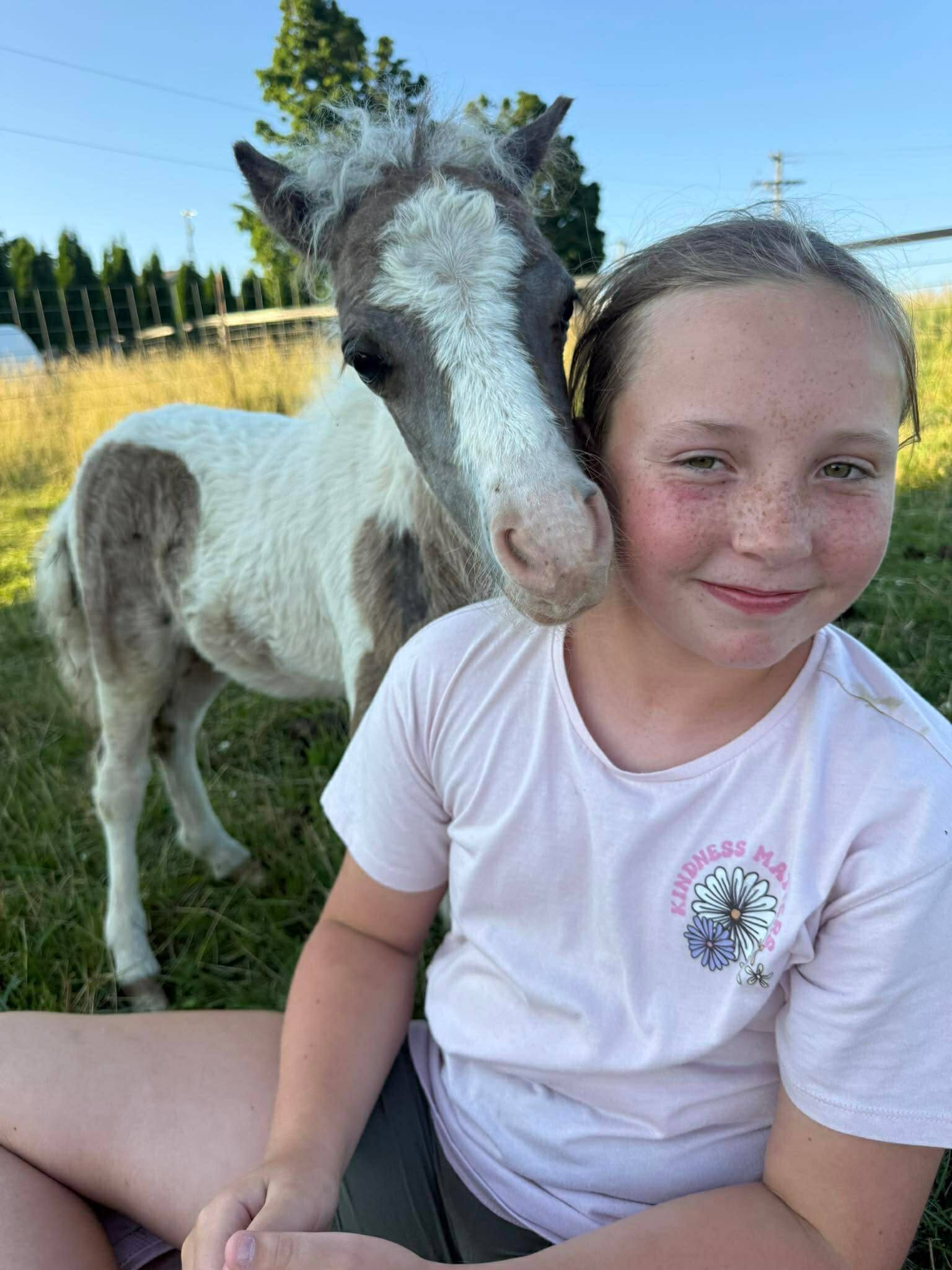 Rescuer Sees Mini Horse At Auction With Words Written On Her Body And Vows To Help