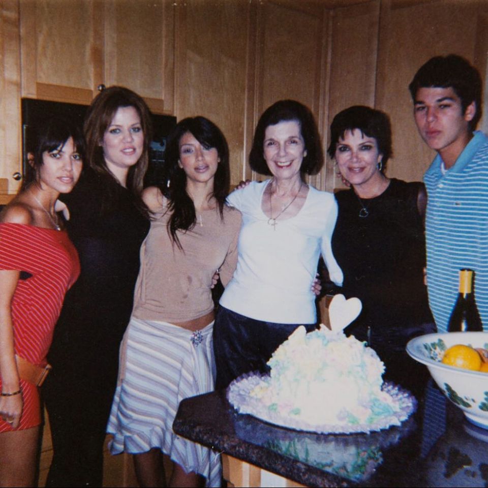 The Kardashians with their grandmother, MJ Shannon