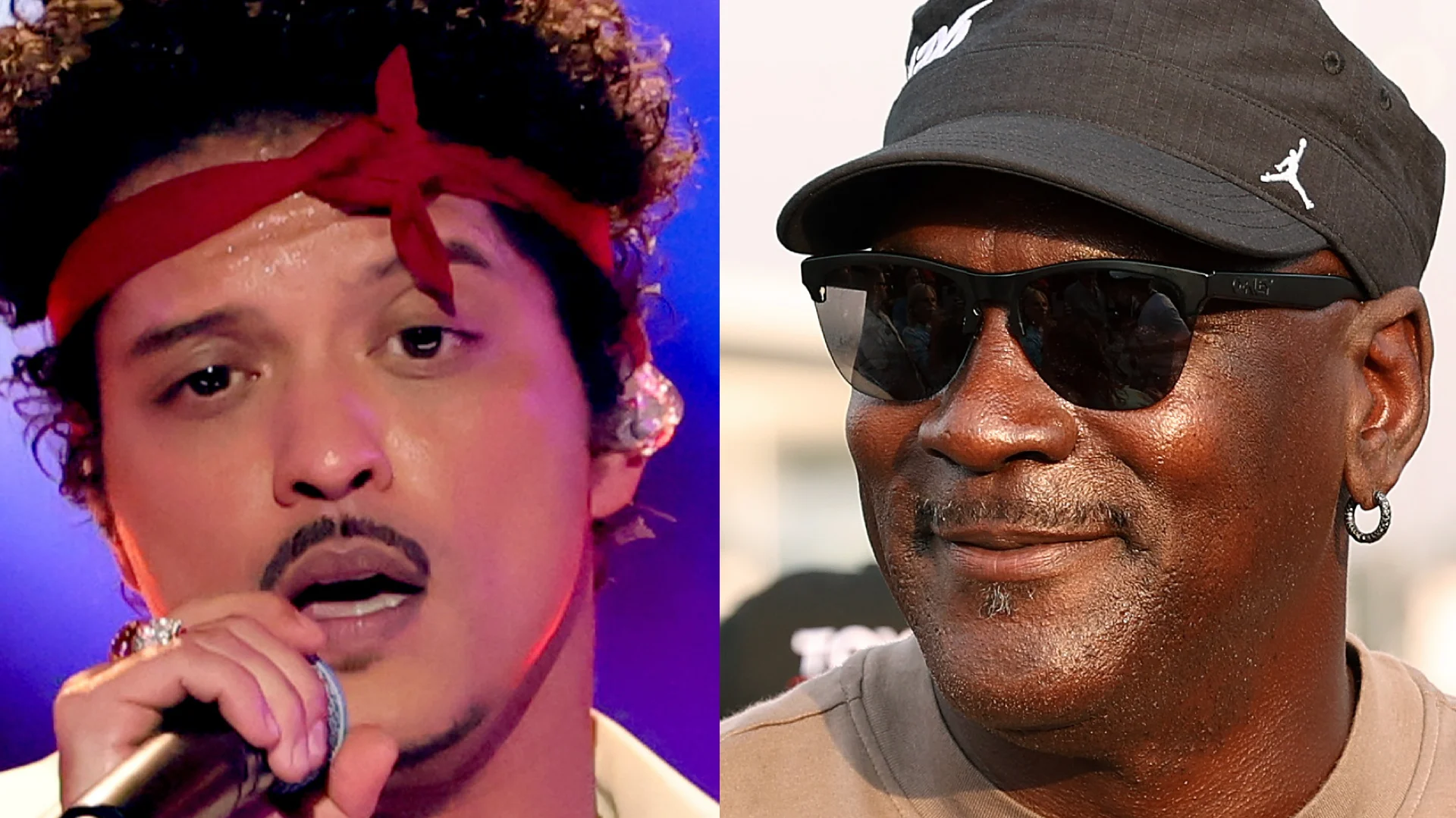 Bruno Mars and 'GOAT' Michael Jordan enjoy a cigar together backstage in Milan