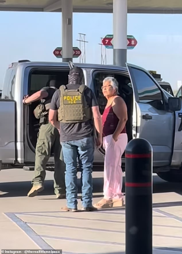 ICE agents approached Martha Ochoa, 56, at a gas station before taking her into custody Wednesday near El Paso, Texas