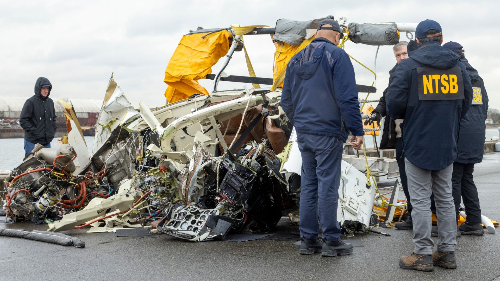 NYC helicopter that crashed and killed 6 last year shows signs of bird strike, NTSB says