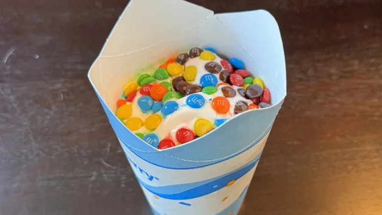 McDonald's M&M'S McFlurry with lots of candies