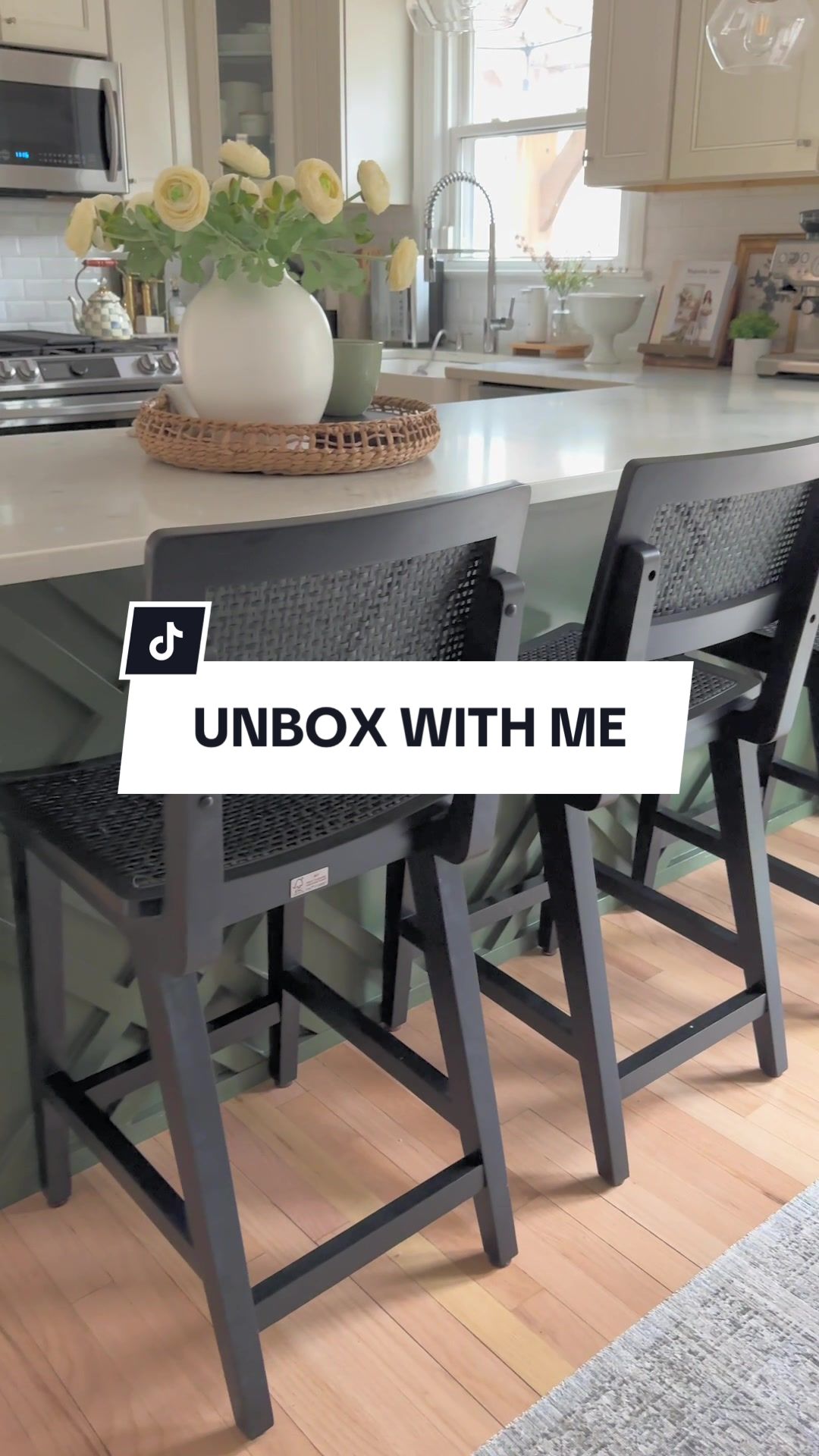 Rattan bar stools add warmth to dining spaces