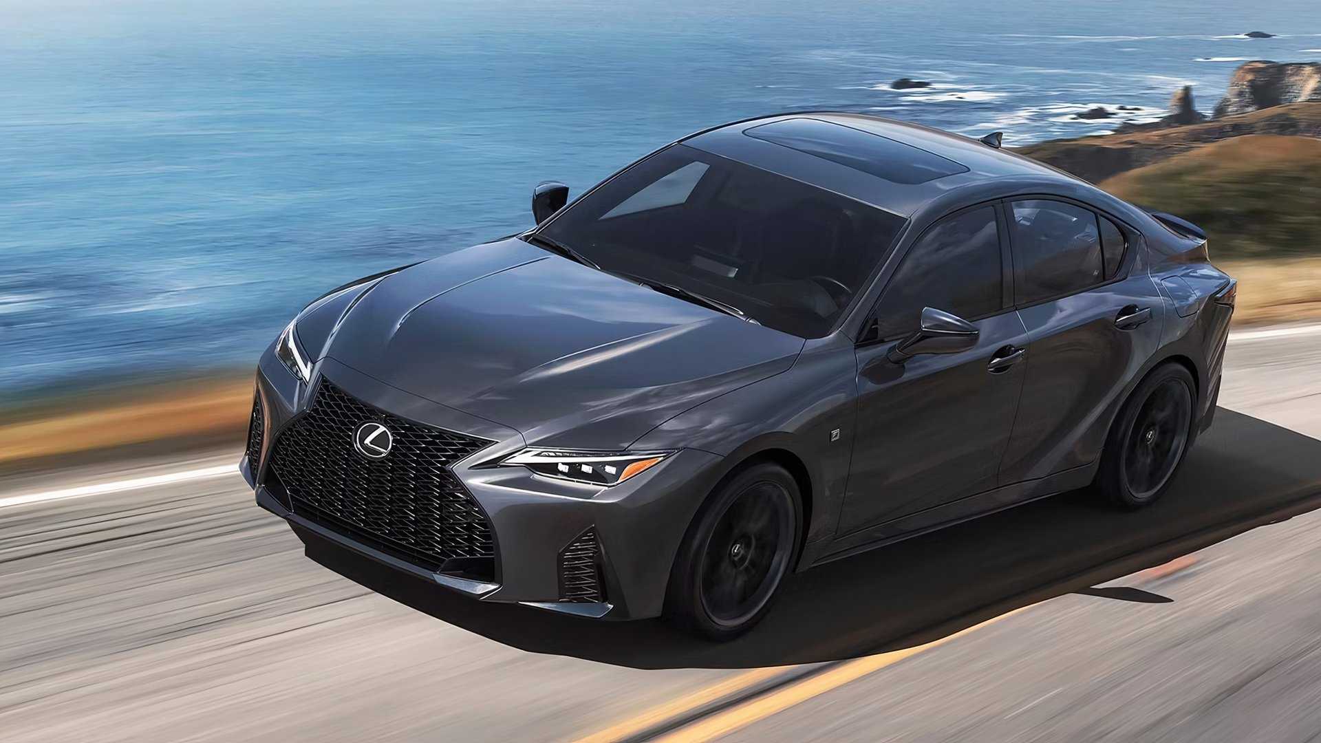 Front action shot of a 2024 Lexus IS 500 F Sport Performance