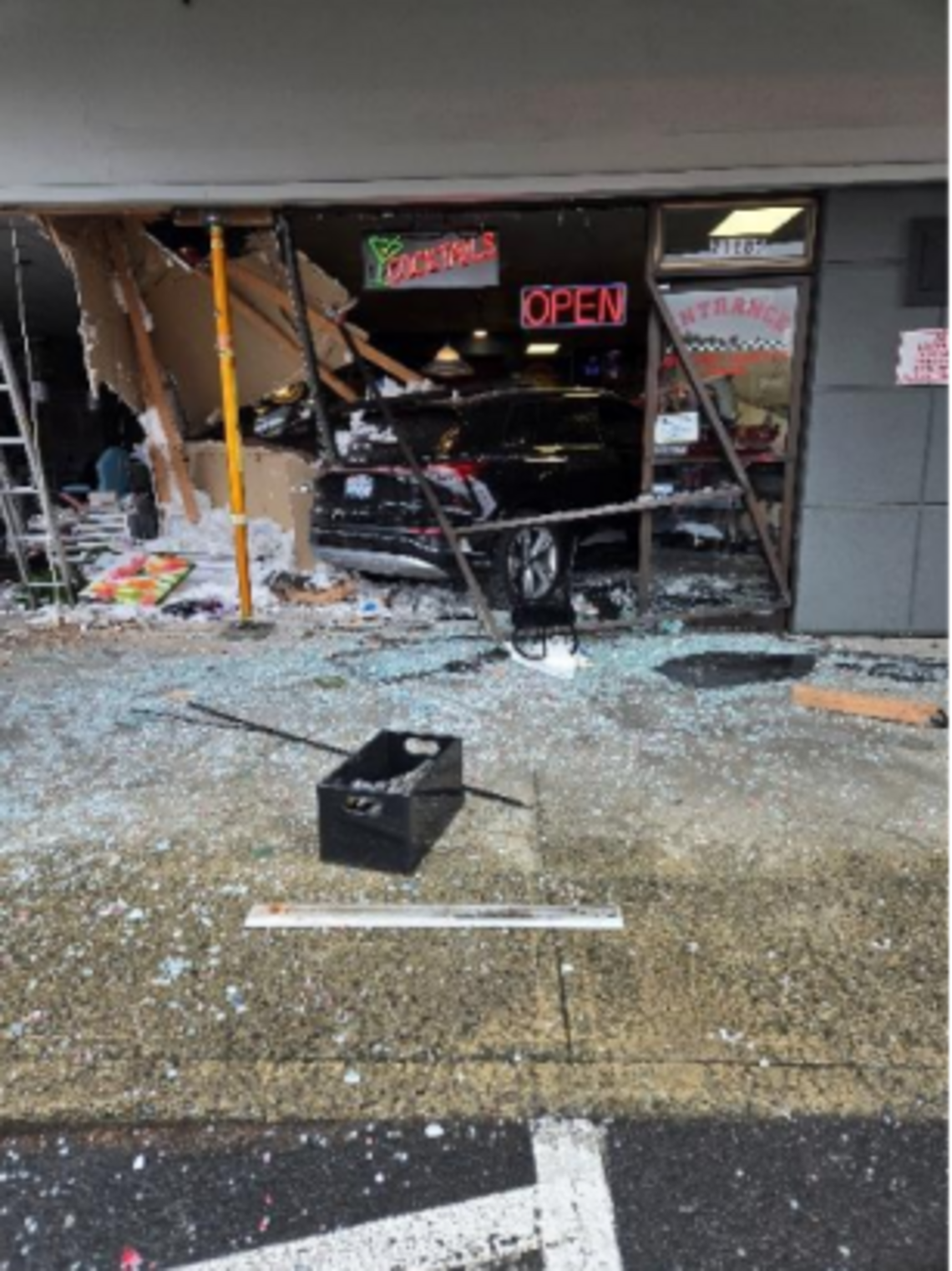 A car crashed into Hungry Dawg’s Diner in Bonney Lake on July 16, 2026.