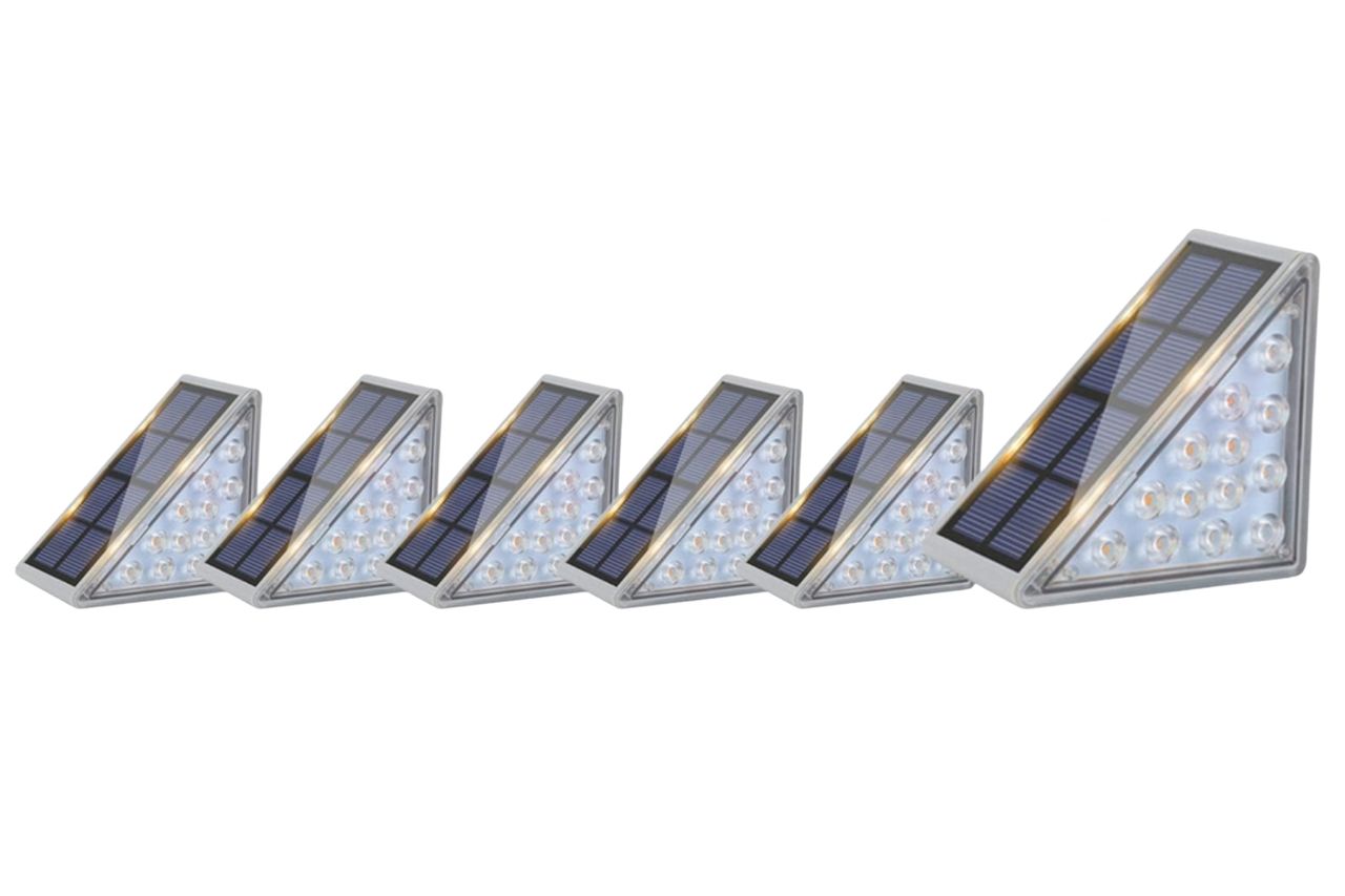 VOLISUN Solar Stair Lights 6 Pack, Solar Step Lights Outdoor Waterproof IP67, LED Outdoor Step Light,Outdoor Light Decor for Garden Stair, Deck, Front Step, Front Porch, and Patio（3000K）
