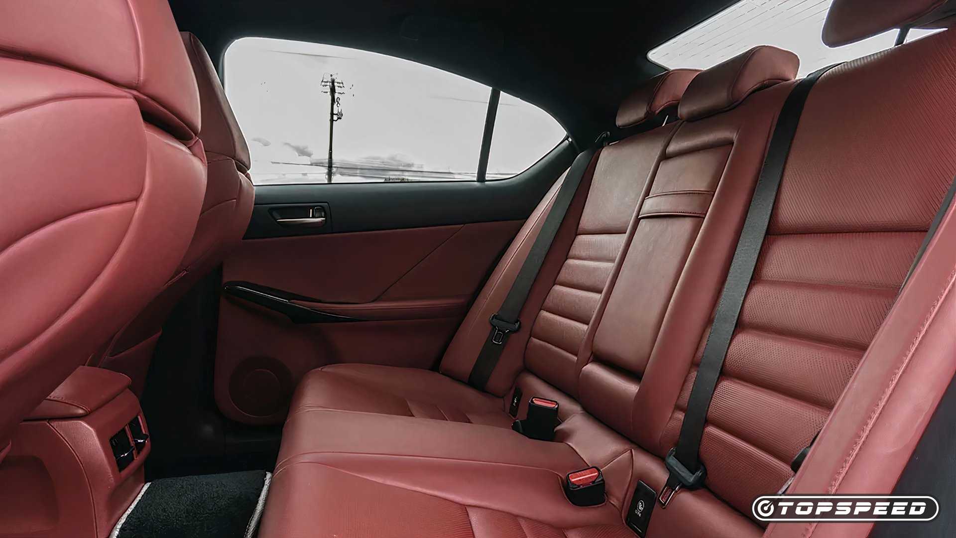 Rear seats of the 2024 Lexus IS 350 F Sport