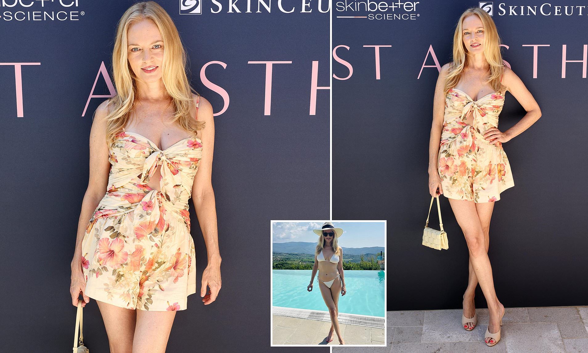 Heather Graham seen for the first time since filming The White Lotus in France