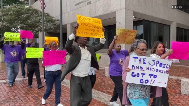 Protesters call for relocation of dredge disposal on Pleasure Island, cite health and mosquito concerns