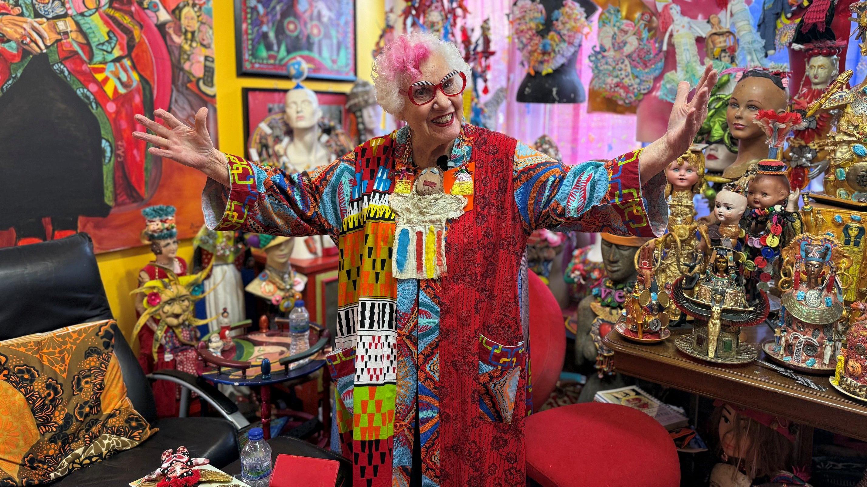 Colourful octogenarian Sue Kreitzman thinks wearing beige might be fatal