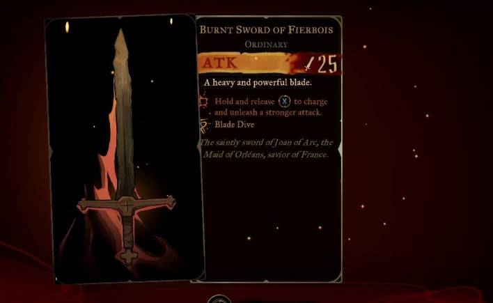 Greatsword obtained after defeating Joan of Arc ©INVEN