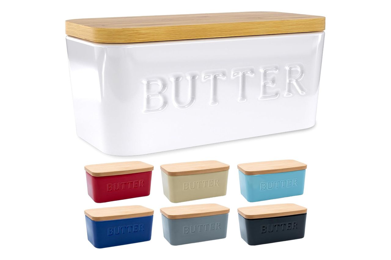 PriorityChef Large Butter Dish with Lid for Countertop