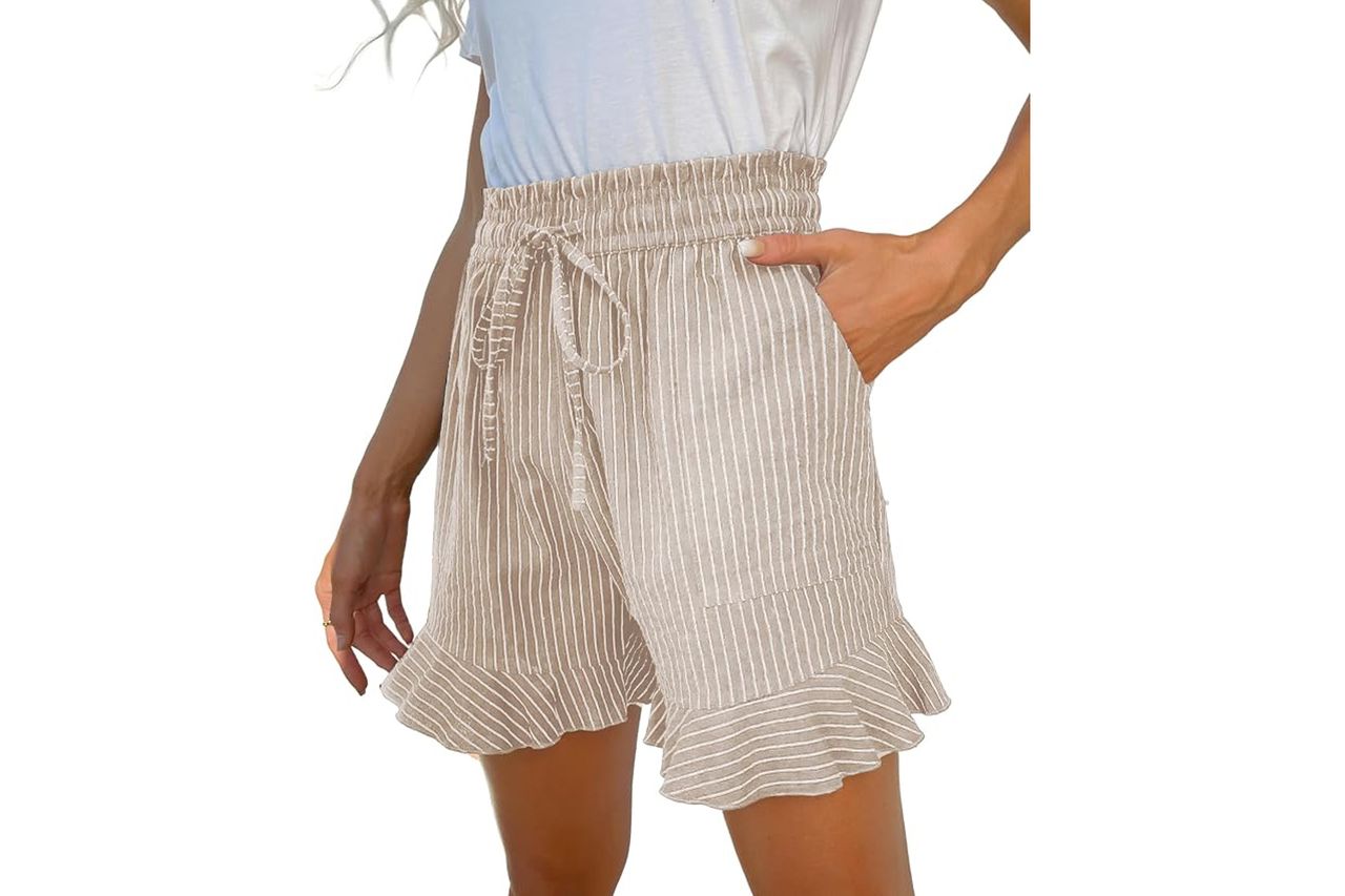BCOFUI Womens Linen Shorts
