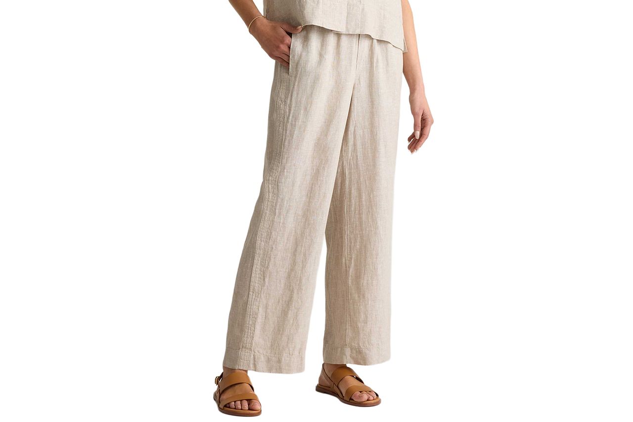 European Linen Wide Leg Pants