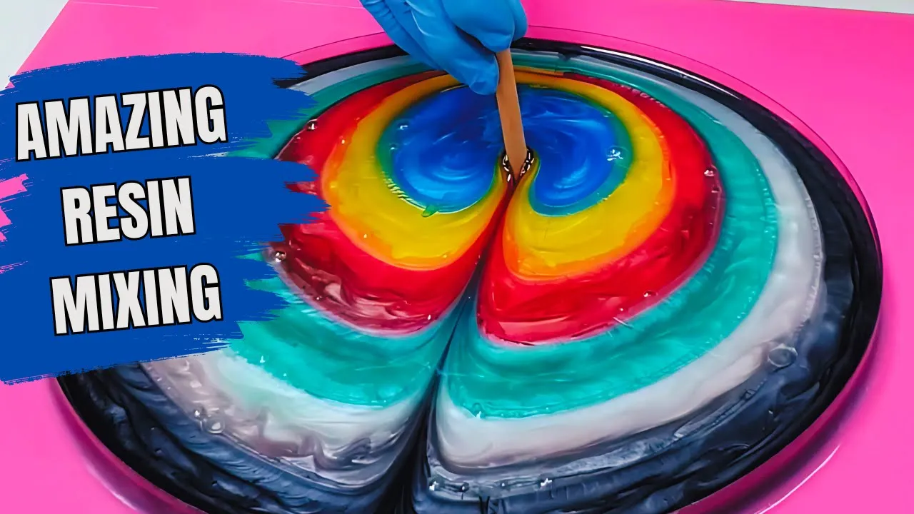 Stunning resin clock – a burst of colors and precision!