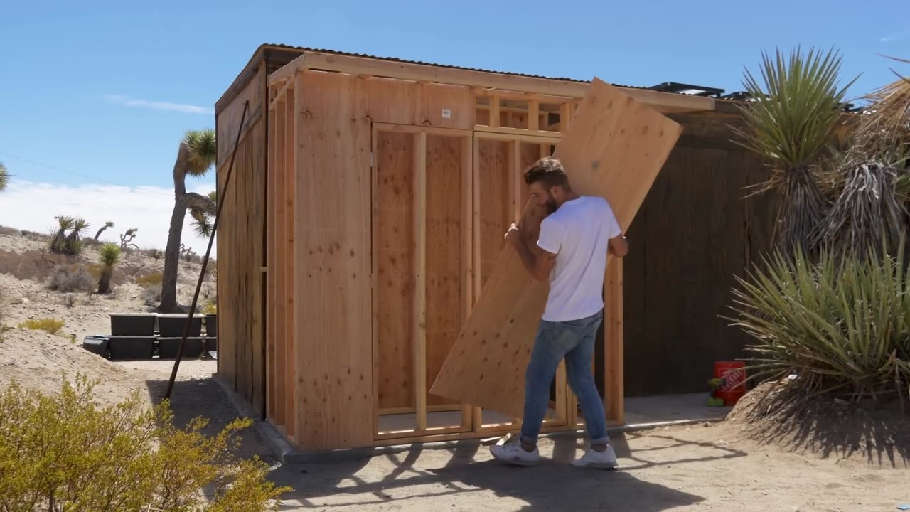 His neighbor watched him bolt a shed to the house... then walked over