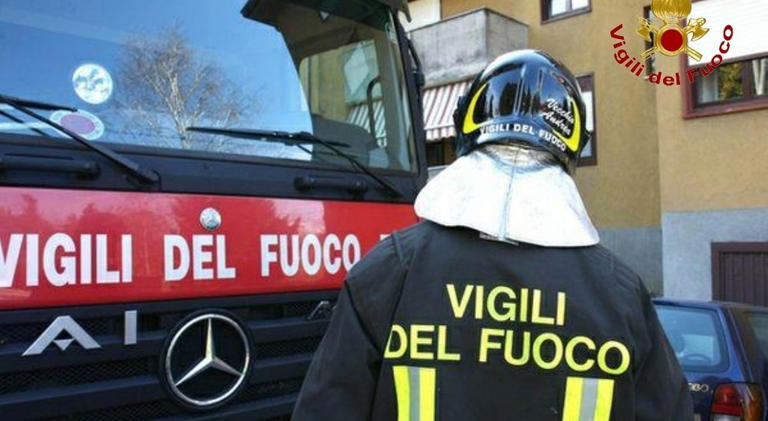 Vigili del fuoco sul posto