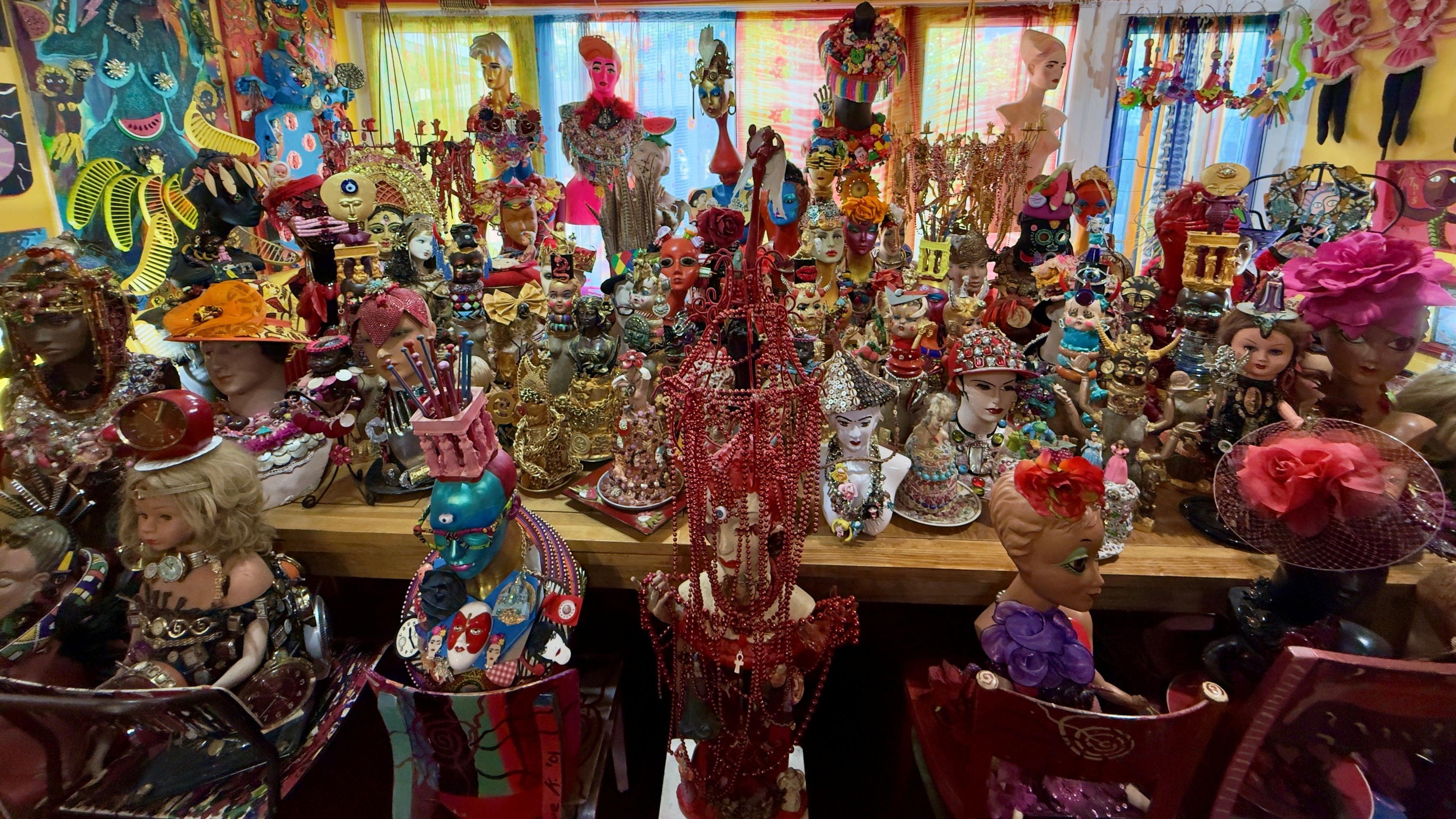 The heads in this display each have a soul, according to Sue