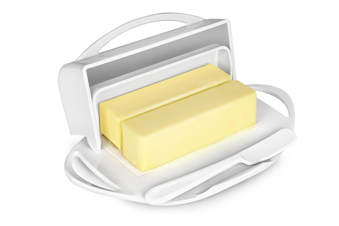Butterie Flip-Top Butter Dish with Lid & Matching Knife