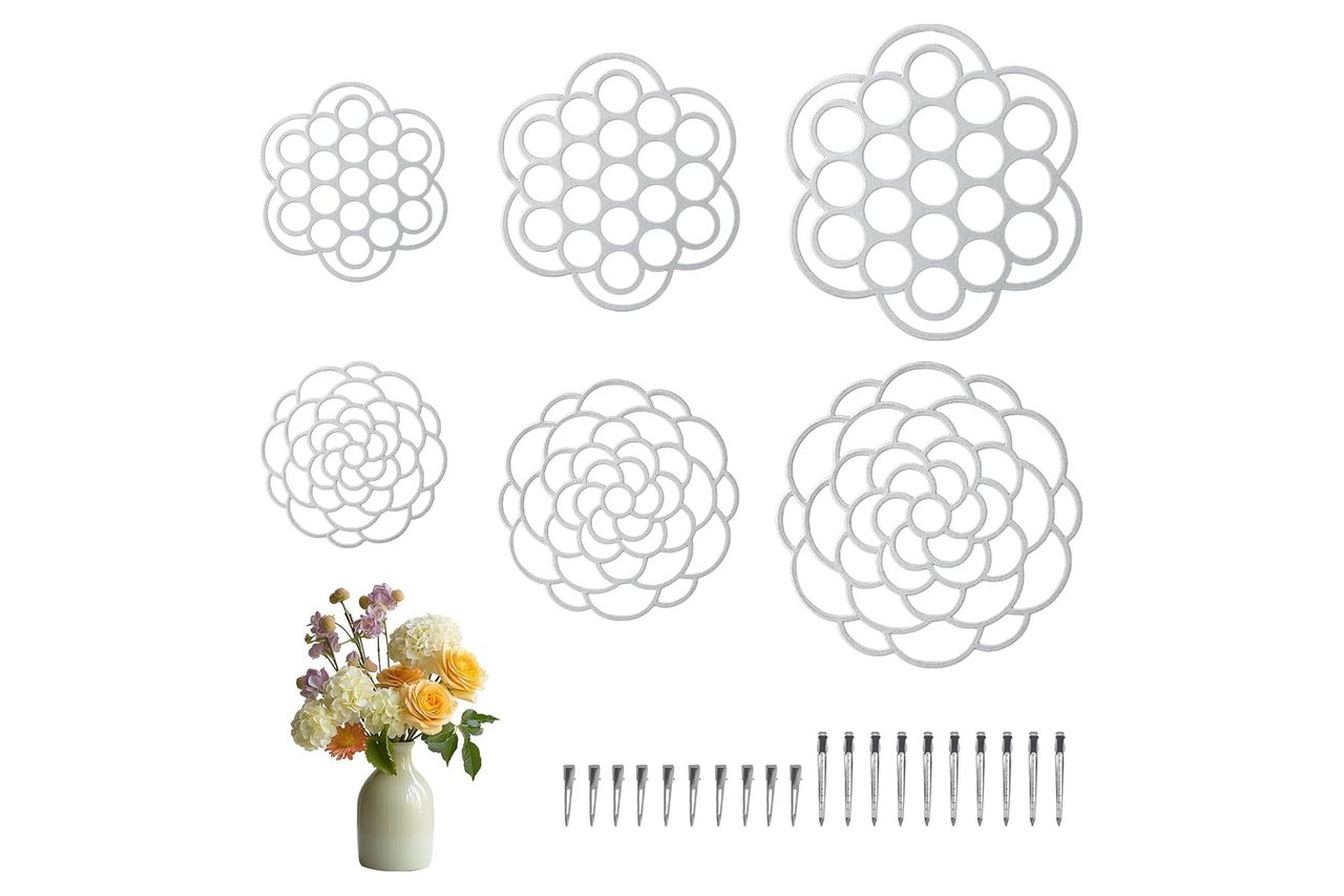 OYEFLY 6Pcs Flower Arrangement Holder,Metal Floral Grid Used for Vase Flower Arrangement Art (4in5in6in6) : Arts, Crafts & Sewing