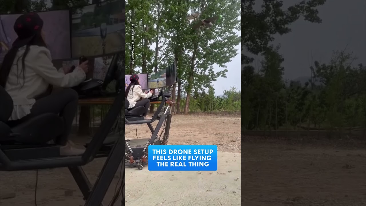 Drone controller setup offers realistic flight simulation experience