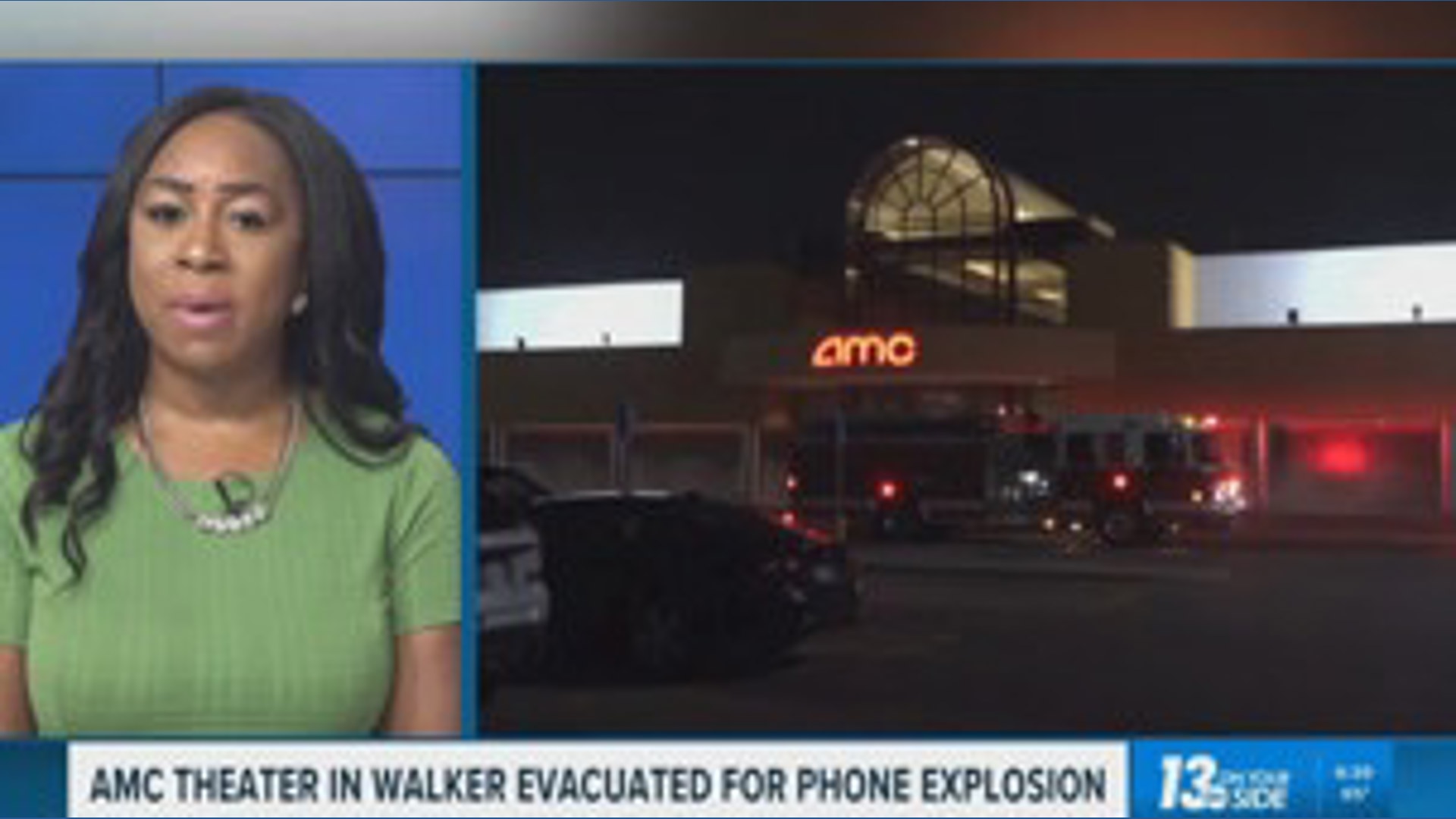 Cell phone explodes at Michigan AMC