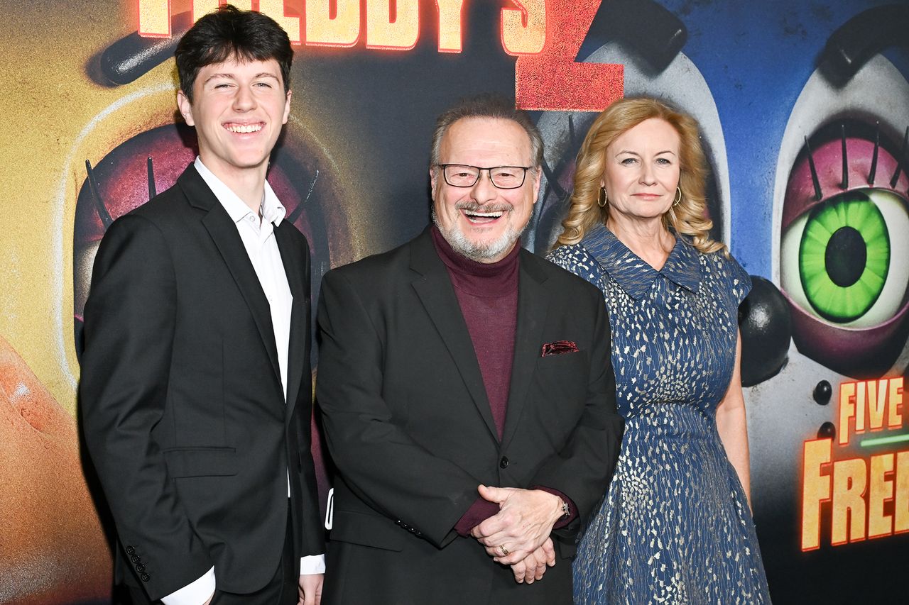 Wayne Knight with two others at a promotional event for a movie