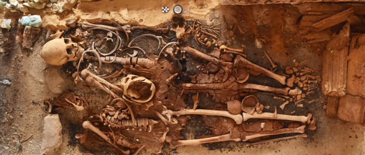 Human remains found during the excavation of ancient tombs at Marina el-Alamein. Credit: Egyptian Ministry of Tourism and Antiquities