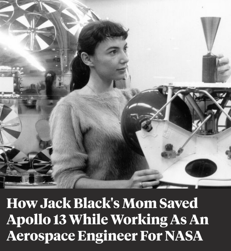 Jack Black's mom was an aerospace engineer for NASA — who saved Apollo 13