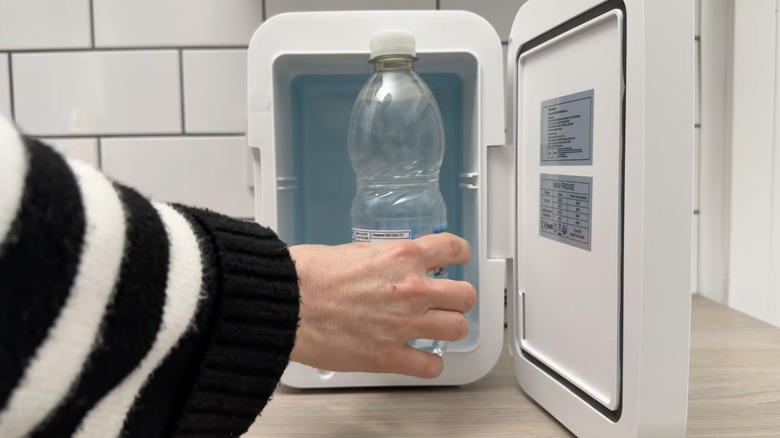 Water bottle that is too big to fit in mini fridge