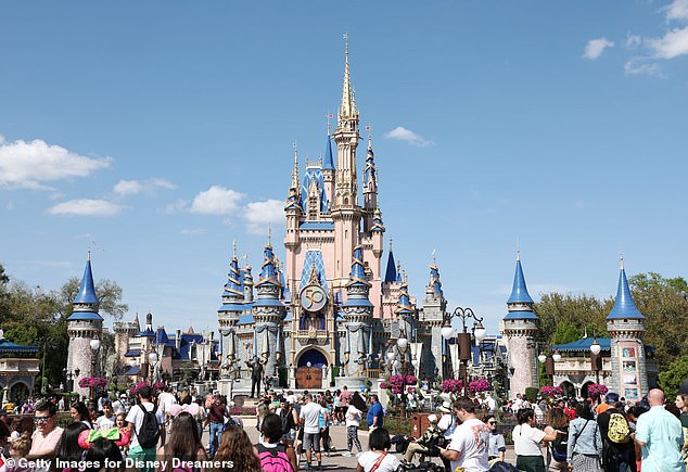 According to a new report from the Florida Department of Agriculture & Consumer Services, a 54-year-old man suffered a cardiac emergency while riding the 'gentle' boat ride in April at Disney World in Orlando, Florida. The castle at Magic Kingdom is seen in 2022