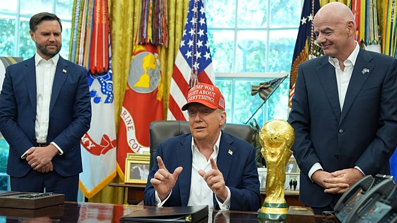 JD Vance, Donald Trump and Infantino