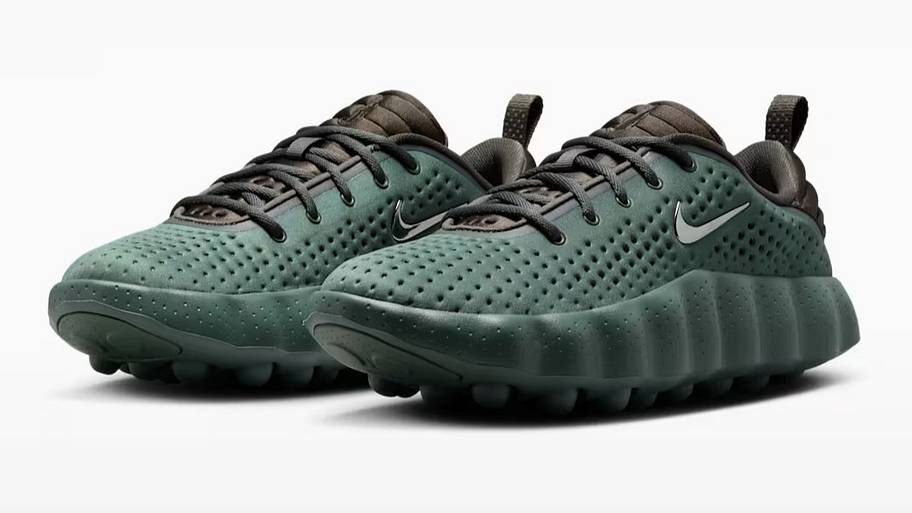 Side view of the Nike Mind 002 'Camo Green' colorway.