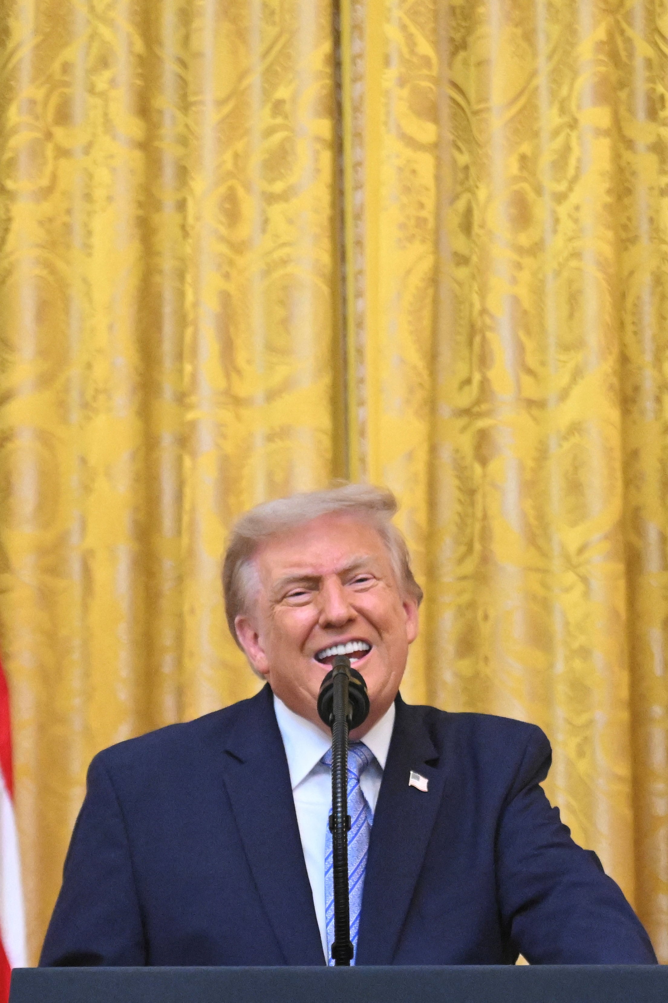The airport formerly known as Palm Beach International was officially renamed after Trump last week. / SAUL LOEB / via REUTERS