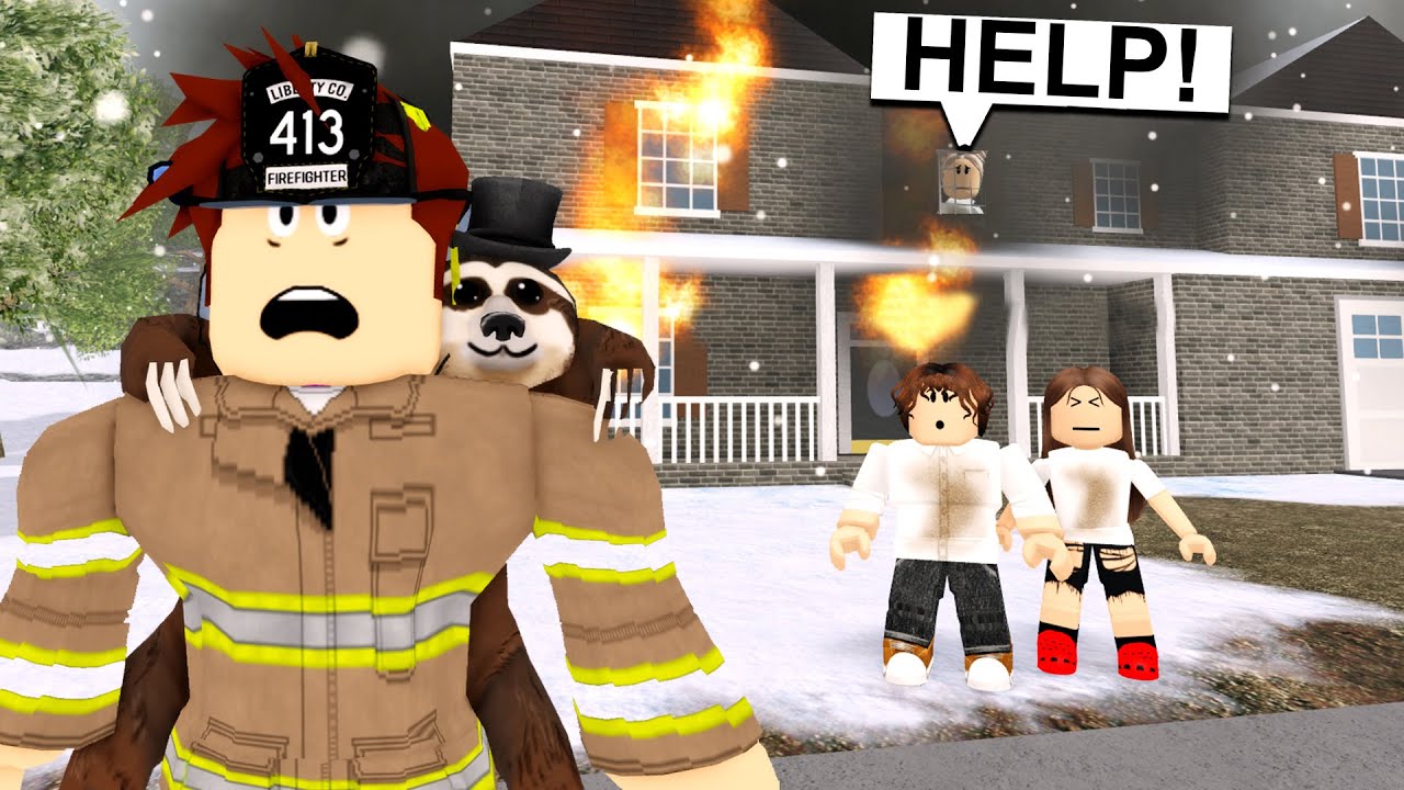 I became a firefighter and saved a Roblox family
