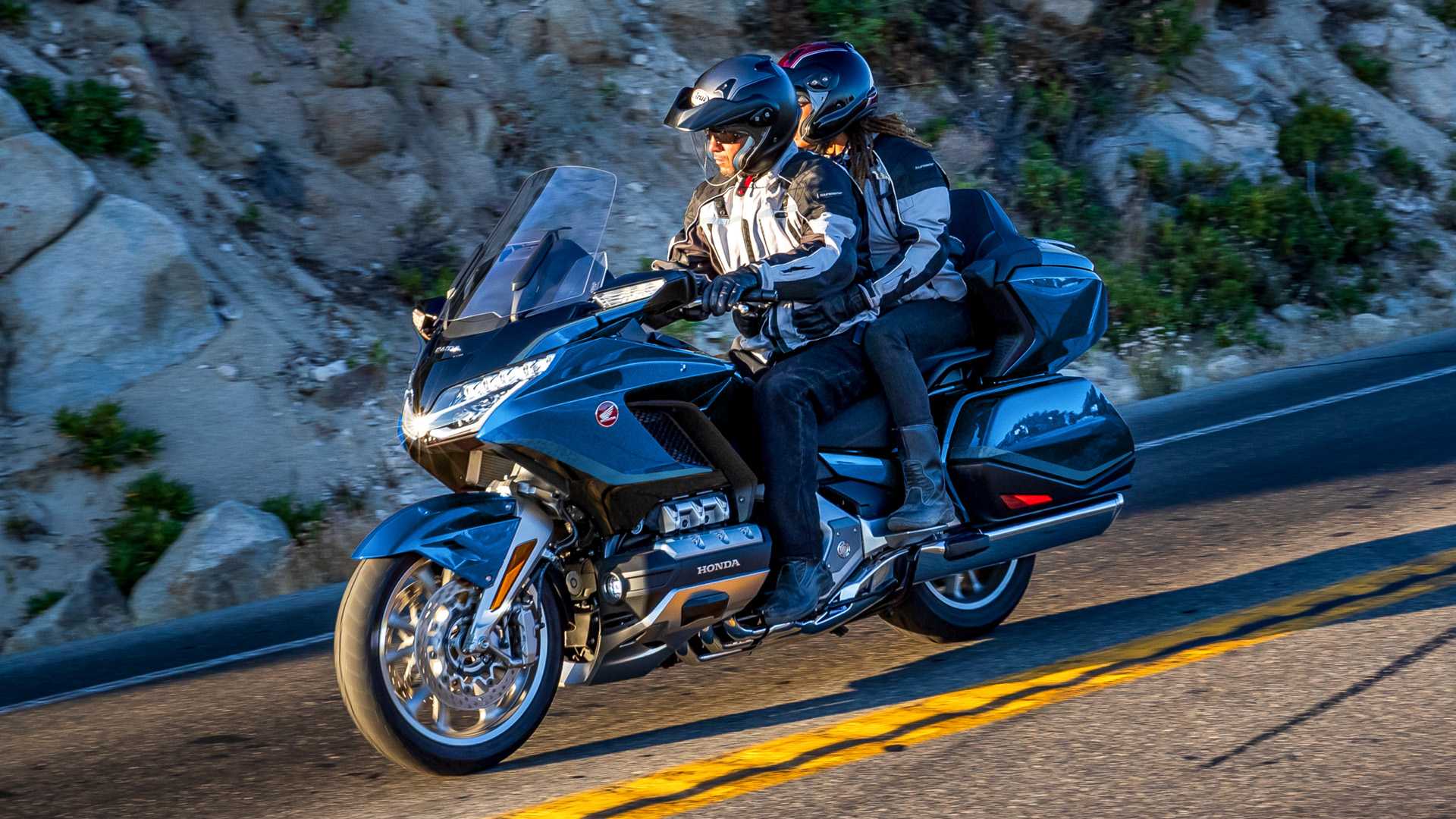 2022 Honda Gold Wing cruising on the highway