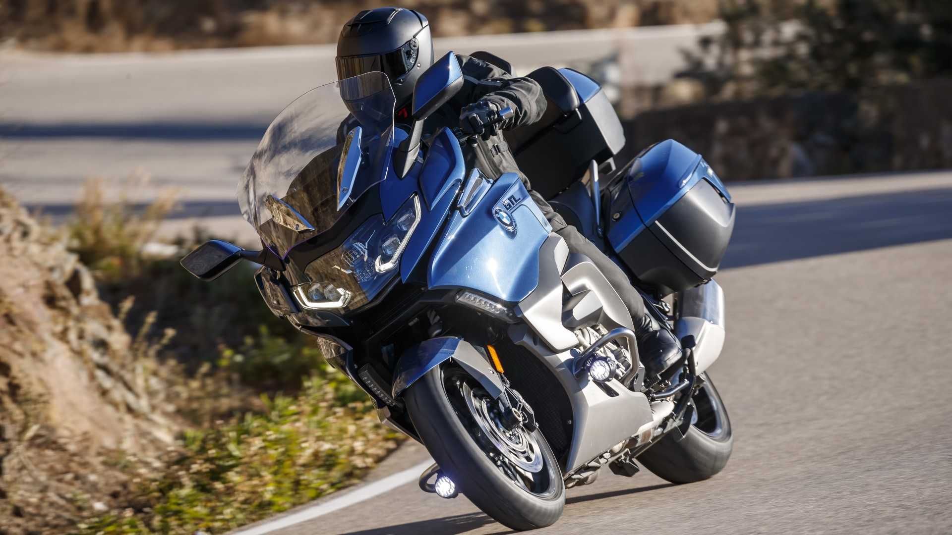 2024 BMW K 1600 GTL huge tourer cornering view