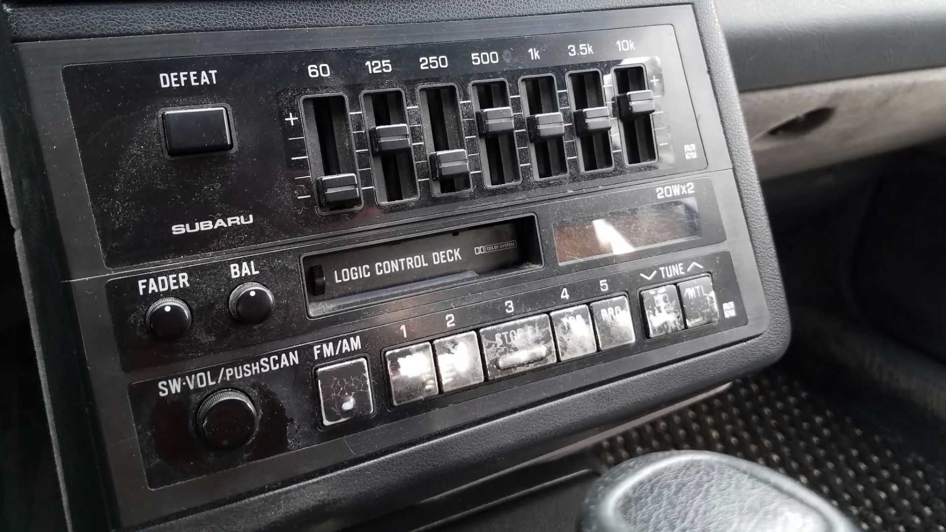 Subaru XT6 controls pic