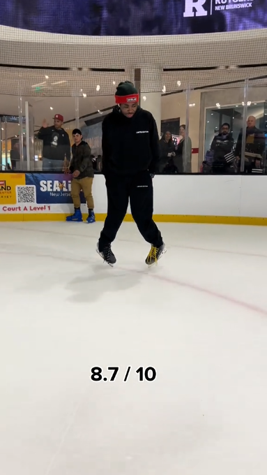 Rating epic ice skating stops and freestyle moves