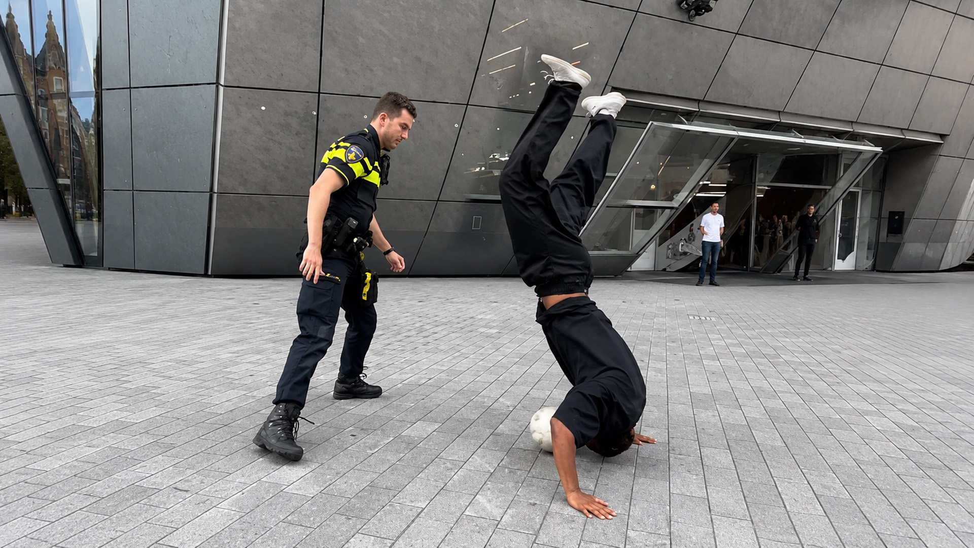 His head nutmeg caught the officer completely off guard