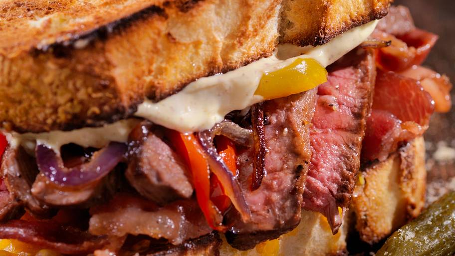Medium Rare Steak Sandwich