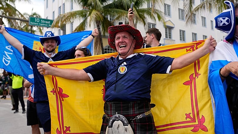 Scotland fans with the Tartan Army - 23 June 2026