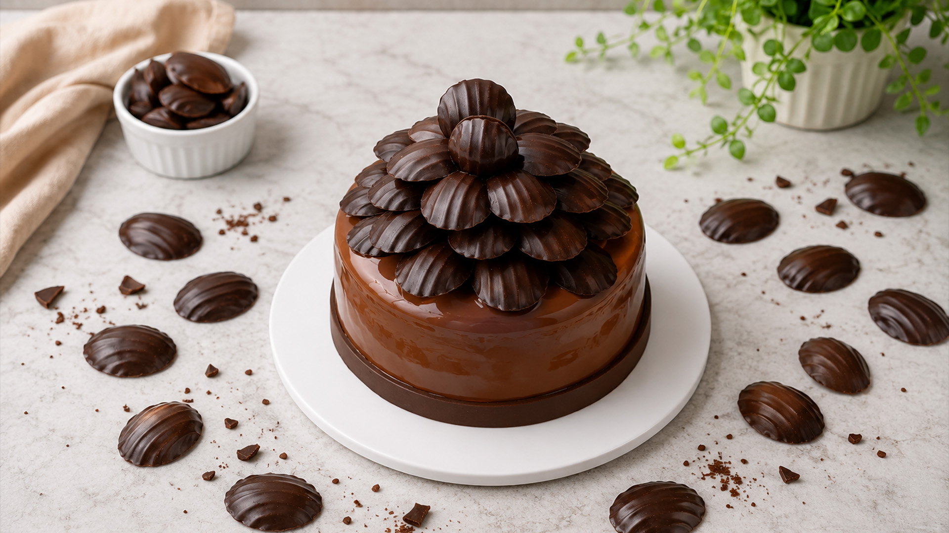 Classic chocolate cake with a modern touch